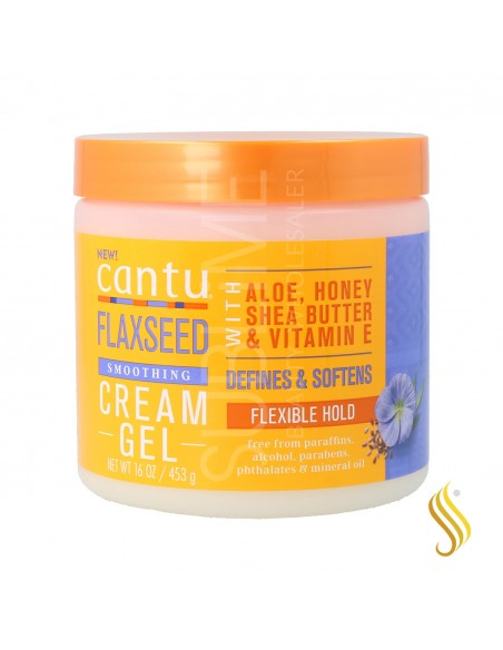 Cantu Flaxseed Smoothing Creme Gel Flexível Forte 16Oz/453G