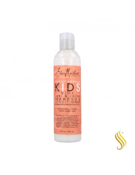 Shea Moisture Coconut & Hibiscus Kids 2-In-1 Xampú & Condicionador 8Oz/236 ml