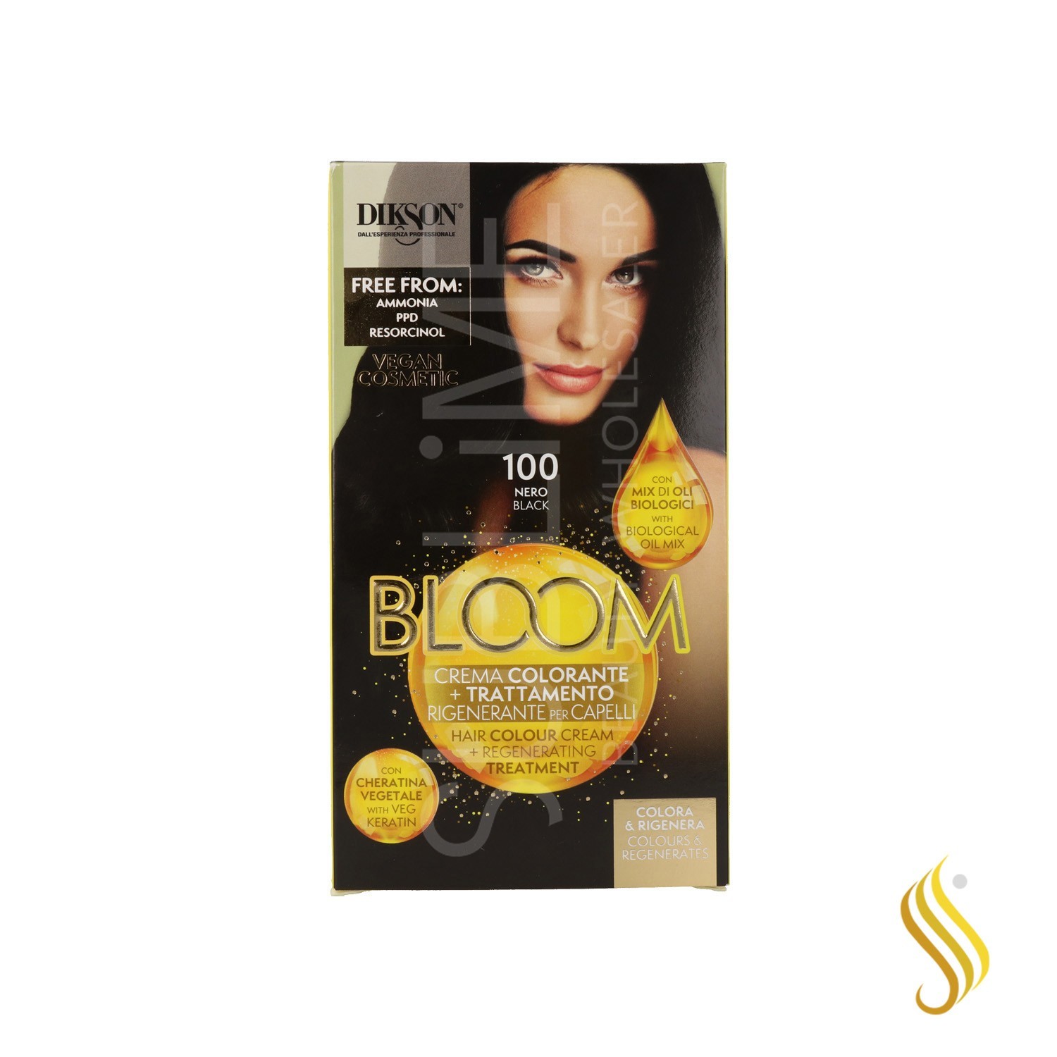Dikson Bloom Creme Color 100 Preto
