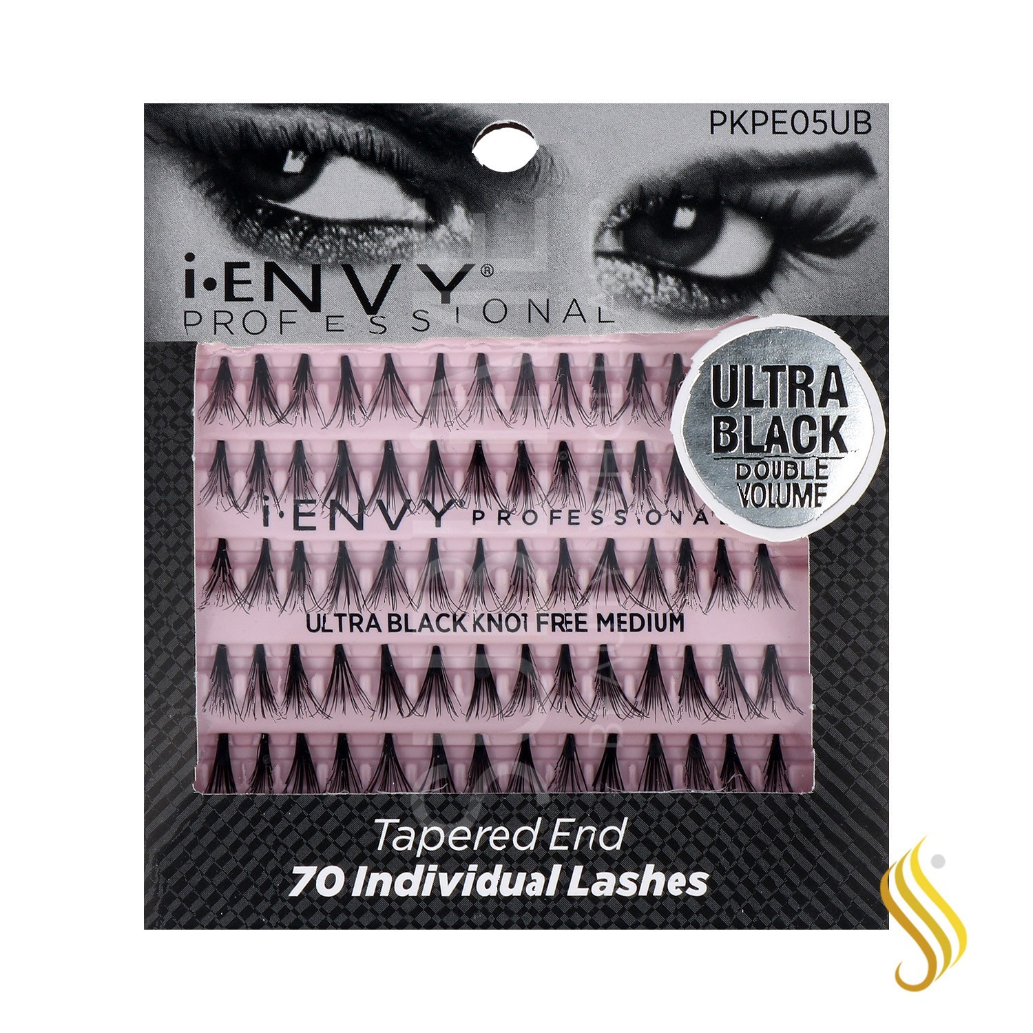 I Envy Individuel Lash/Cils Ultra Noir Know Free Moyen 70Pc (Pkpe05Ub)