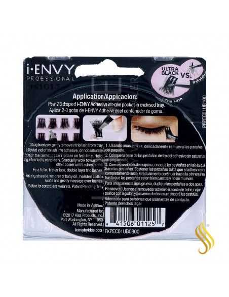 I Envy Individuel Lash/Cils Pro Trio Ultra Noir Court (Pkpec01Ub)