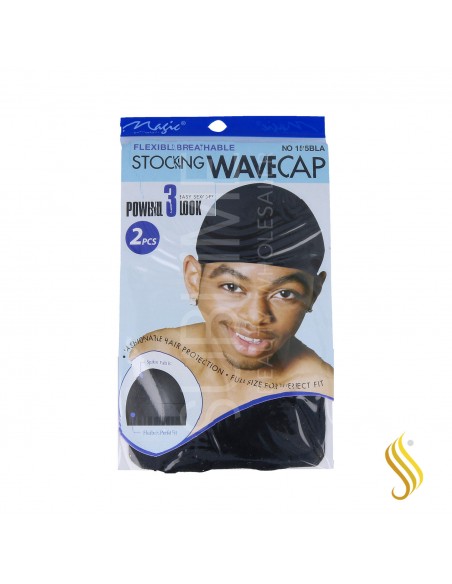 Magic Stocking Wave Cap Men Black (1515Bla)