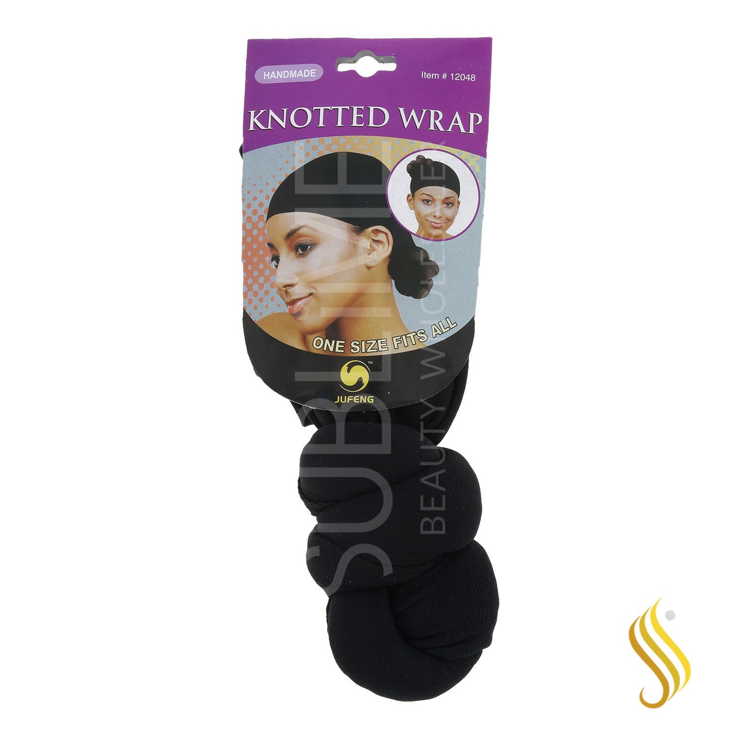 Lb Knotted Wrap/Cap Nudo Envolv Noir (12048)