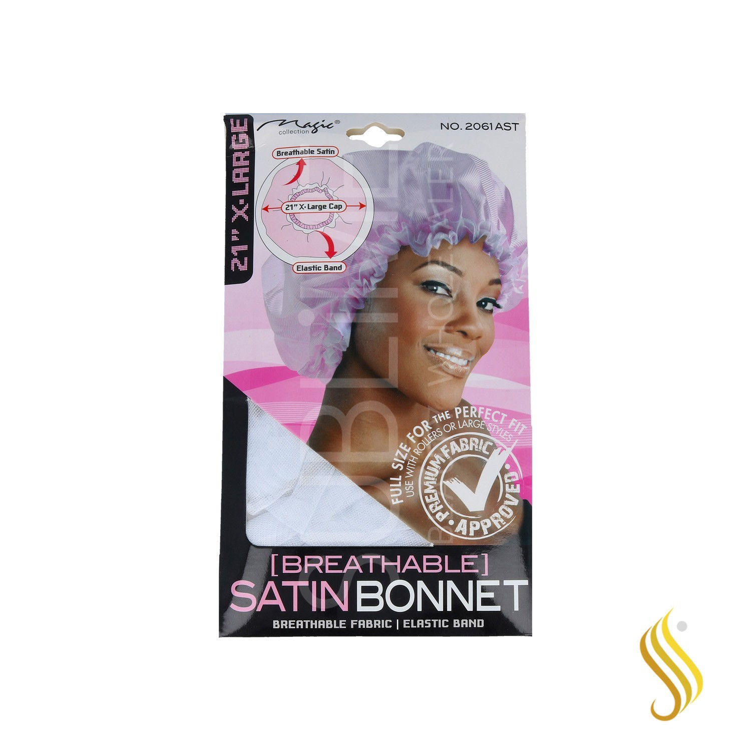 Magic Satin Bonnet Rosa 21" X-Large (2061Ast)