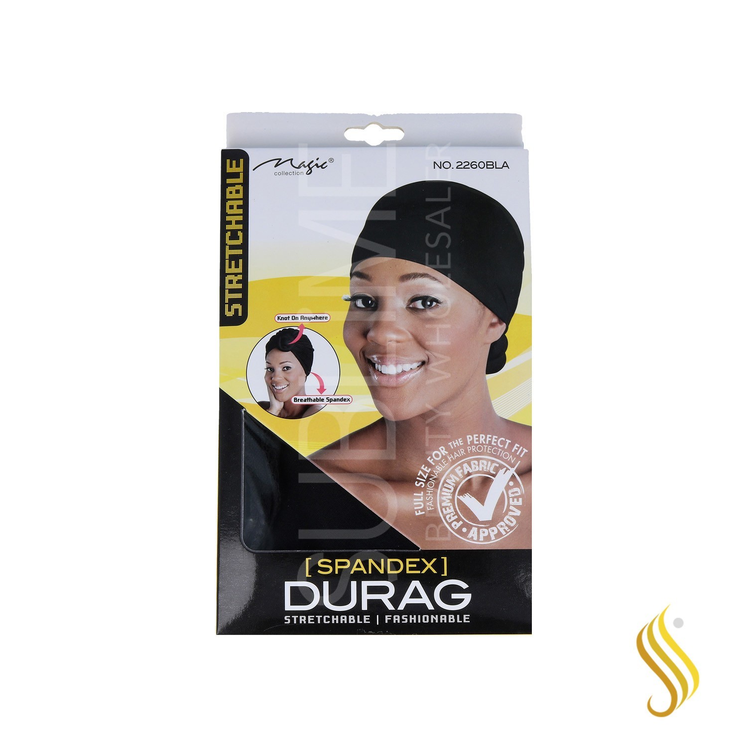Magic Spandex Durag Women Black (2260Bla)