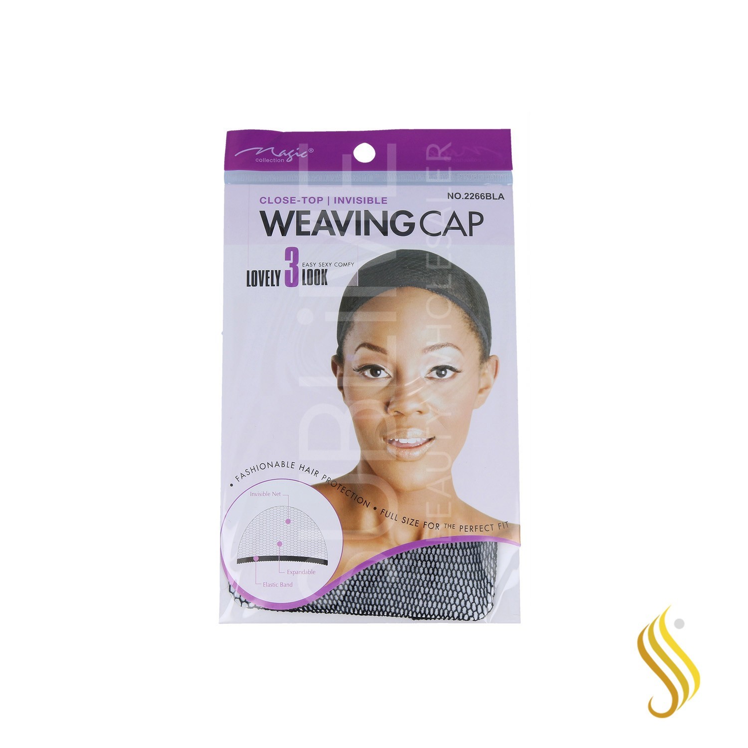 Magic Weaving Cap Invisible Filles Noir (2266Bla)