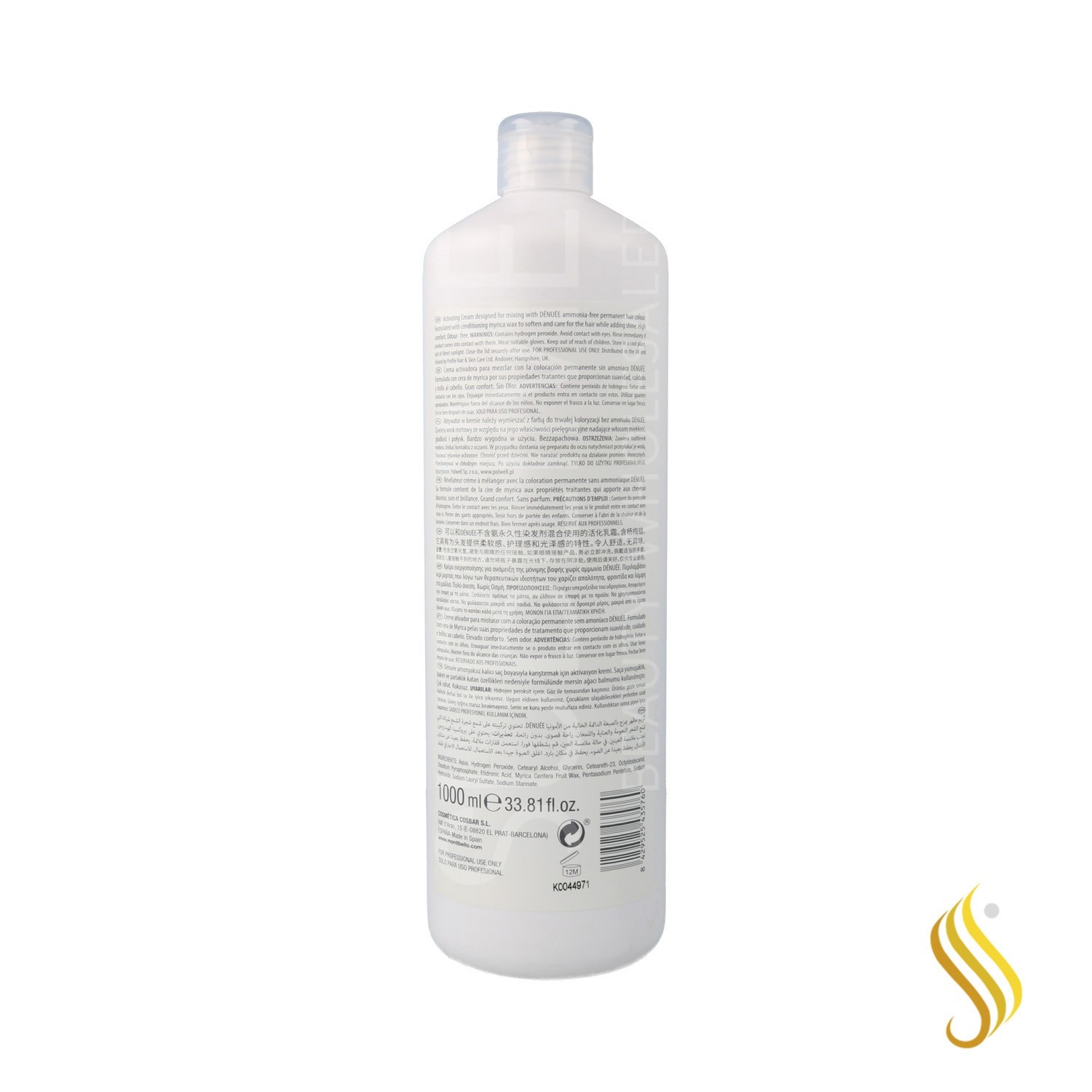 Montibello Dénuée Creme Ativação 33Vol 1000ML (9.9%)