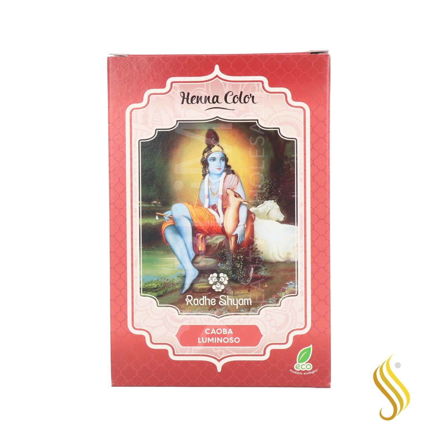 Radhe Shyam Henna Poeira Mogno Brilhante 100G