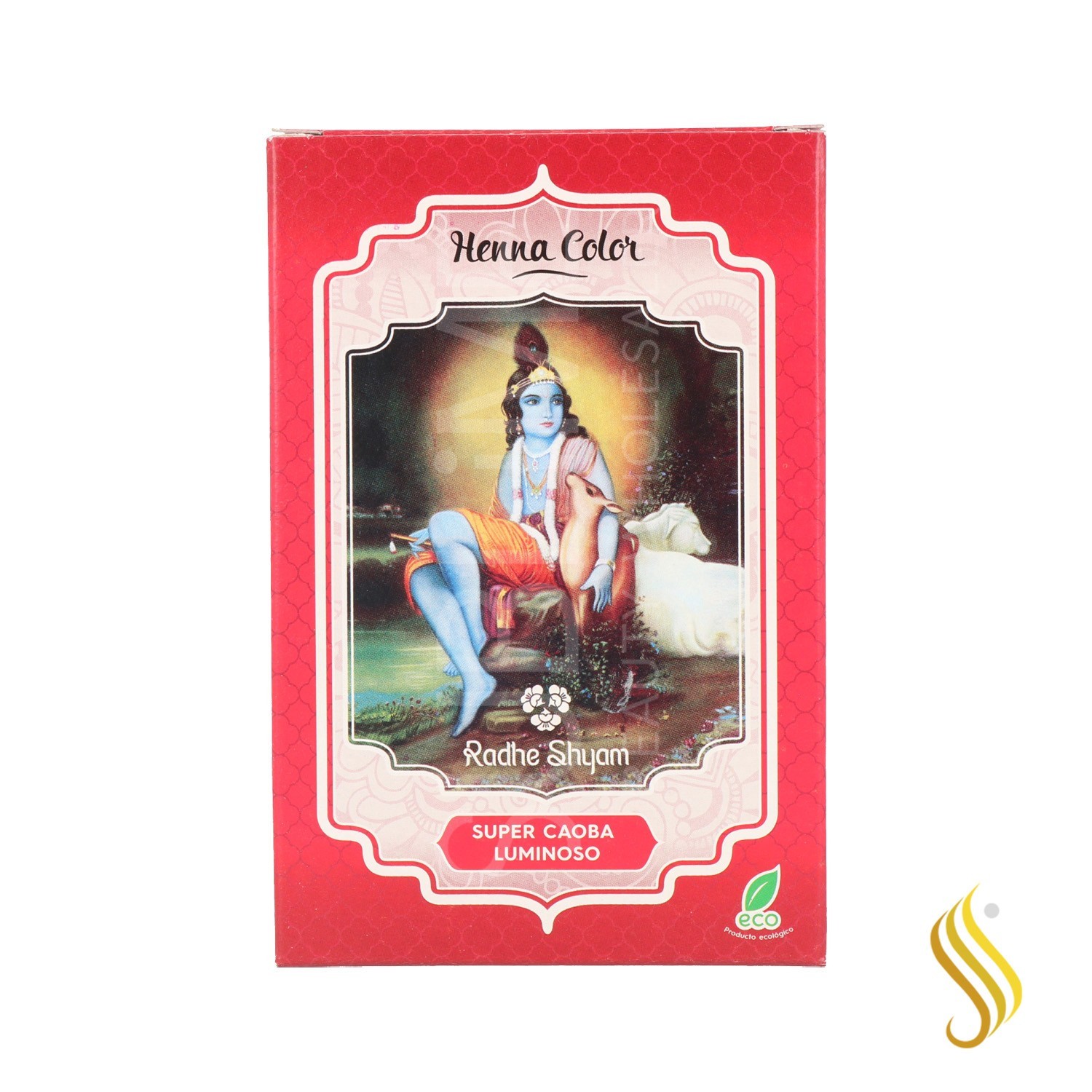 Radhe Shyam Henna Poeira Super Mogno Brilhante 100G