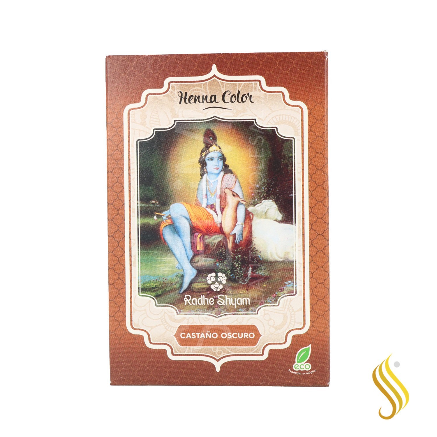 Radhe Shyam Henna Poeira Castanho Escuro 100G
