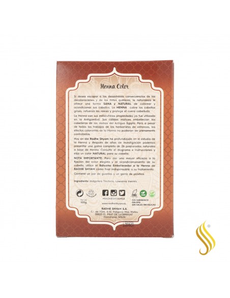 Radhe Shyam Henna Poeira Castanho Escuro 100G