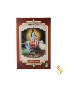 Radhe Shyam Henna Poeira Castanho Médio 100G