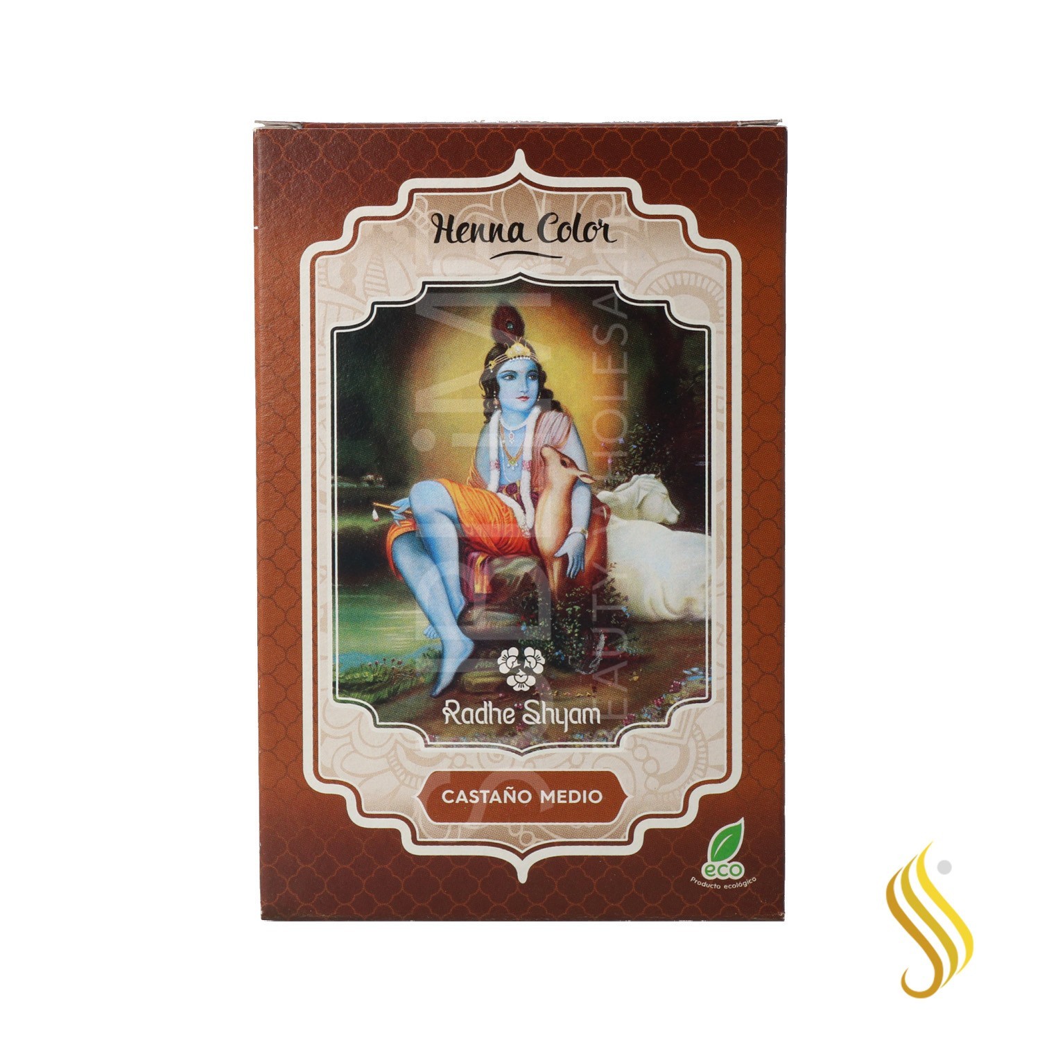 Radhe Shyam Henna Poudre Châtain Moyen 100G