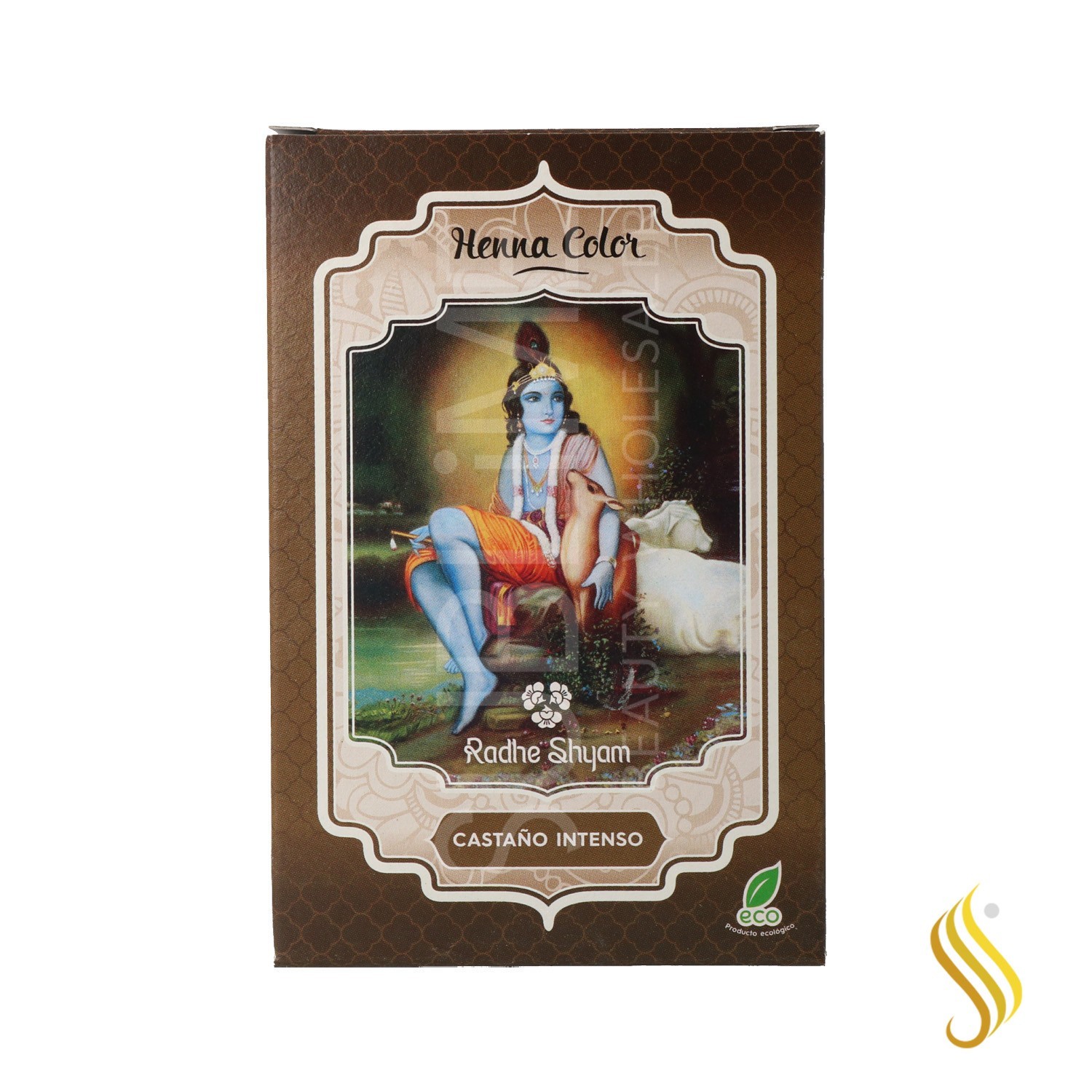 Radhe Shyam Henna Poeira Castanho Intenso 100G