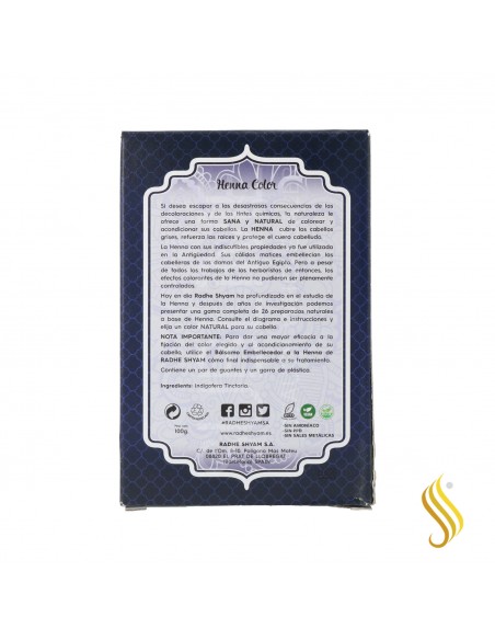 Radhe Shyam Henna Poudre Indigo 100G