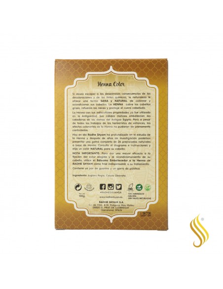 Radhe Shyam Henna Poudre Blond Cendré 100G