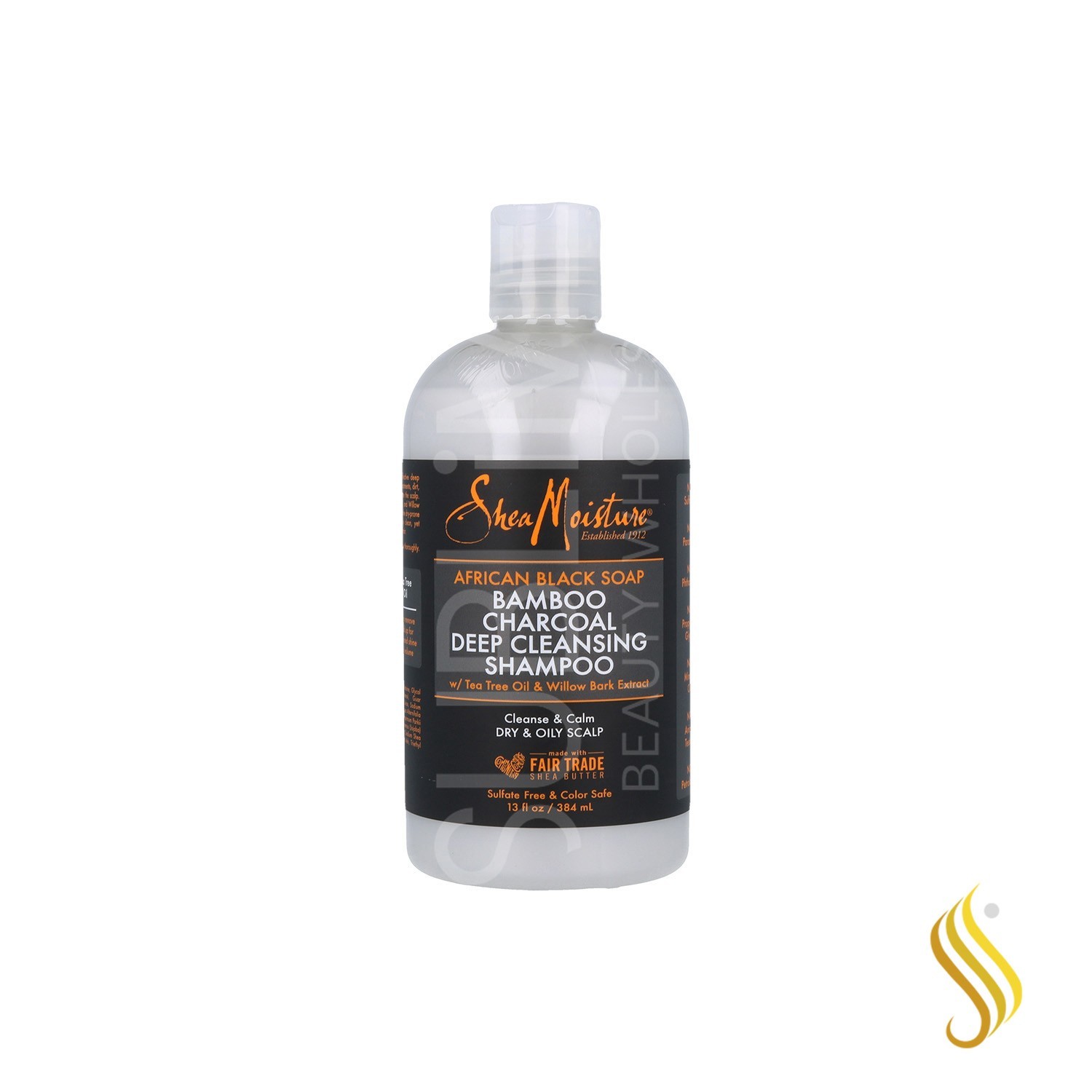 Shea Moisture African Black Soap Bamboo Charcoal Xampú 384 ml/13Oz