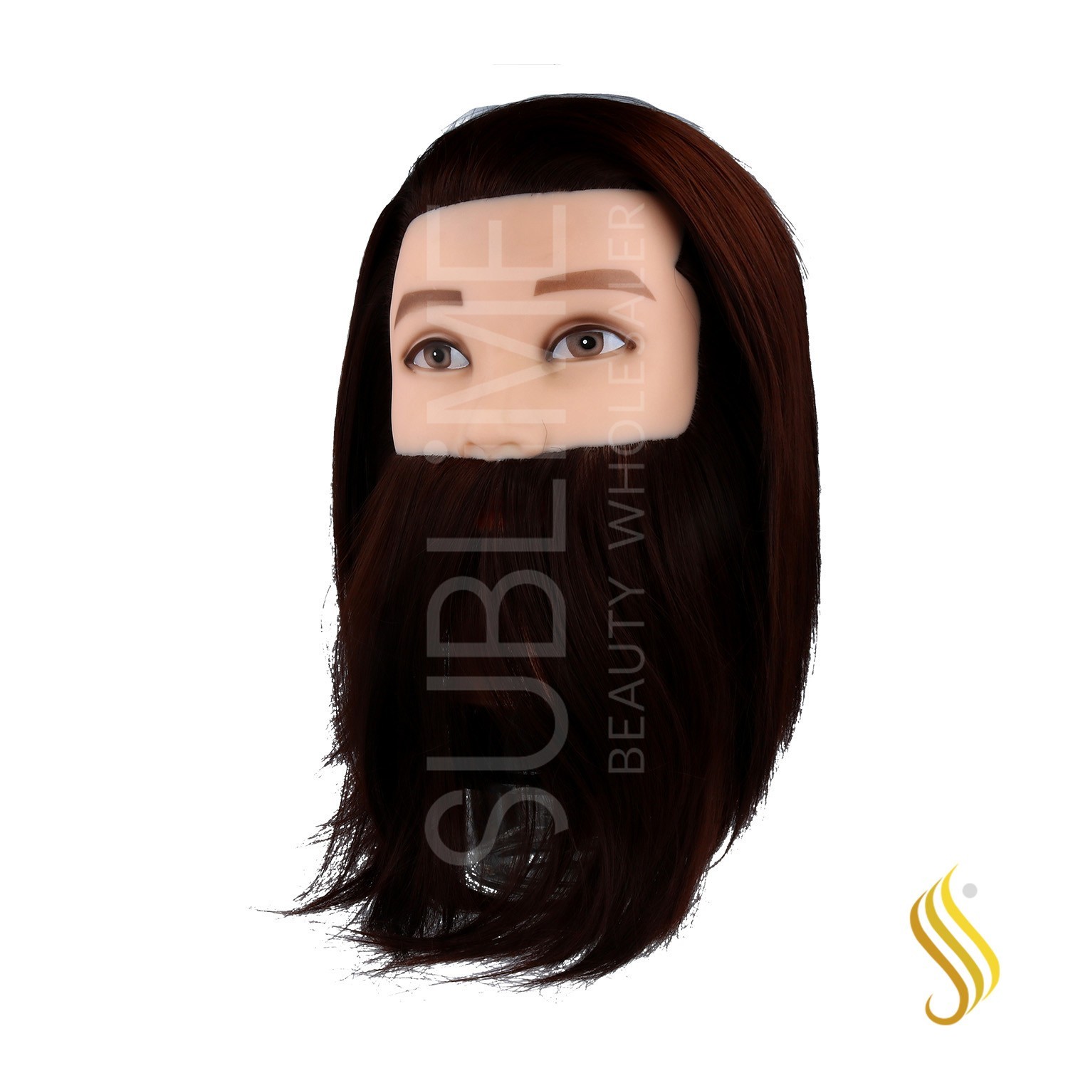 Unika Maniqui Cheveux Synthétique Barba 30Cm (Marron)