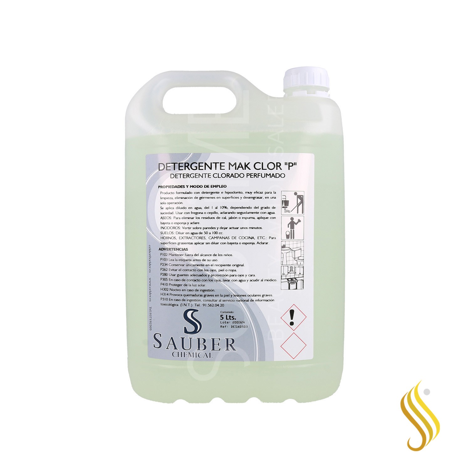 Sauber Detergent Mak Chlorinated Scented 5L