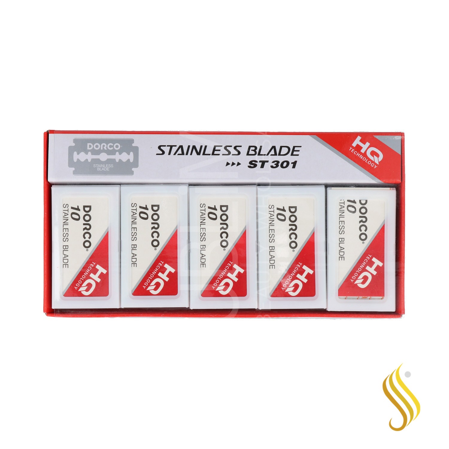 Dorco Stainless St301 Cuchillas 100Pcs Rojo (10X10)
