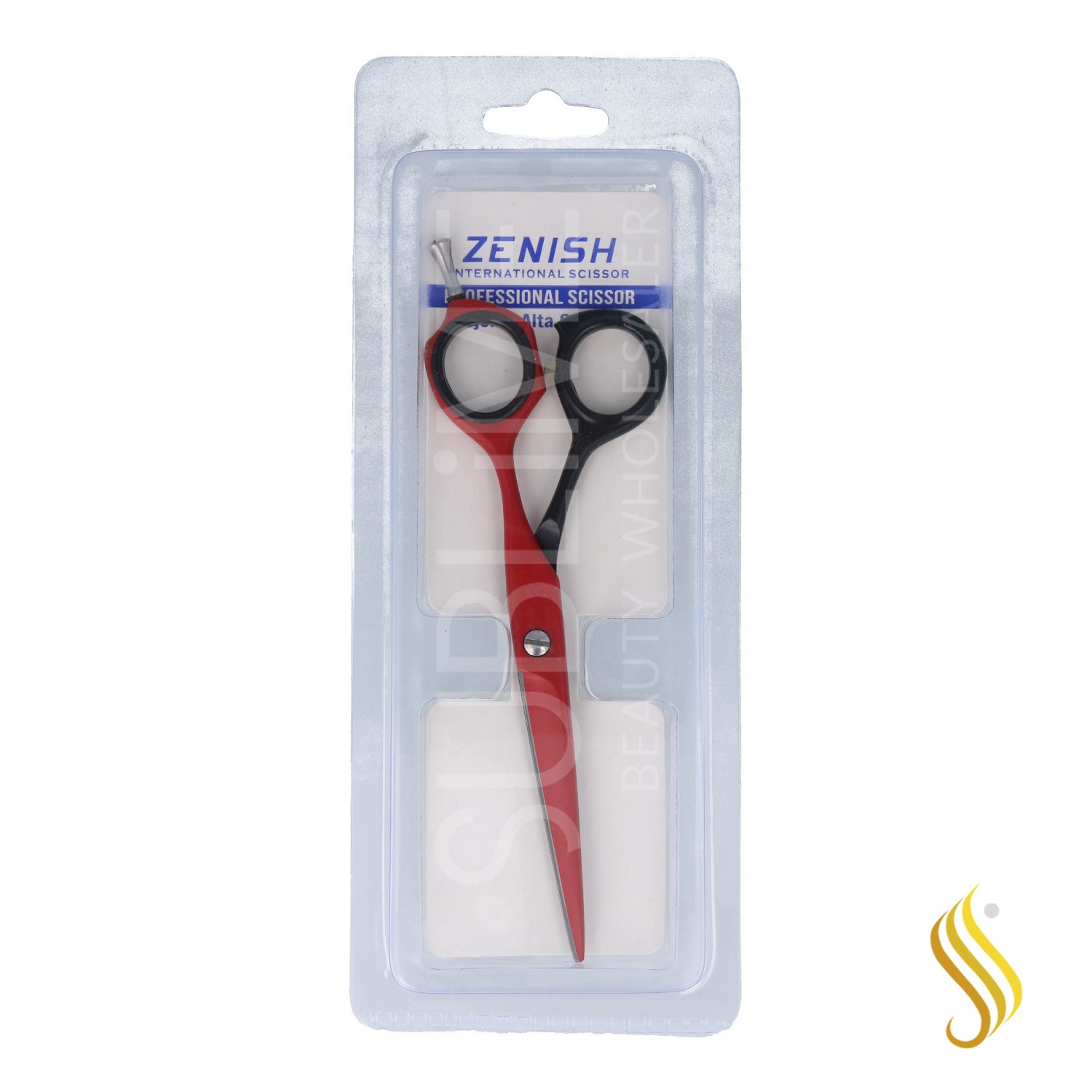 Zenish Professional Scissors Metal Red/Black 6.5"