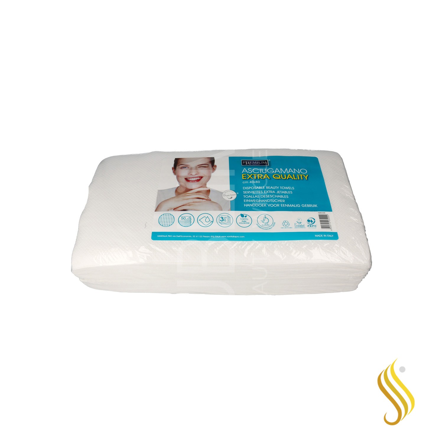 Serviettes jetables Premium 50 en cellulose 40X80 cm.