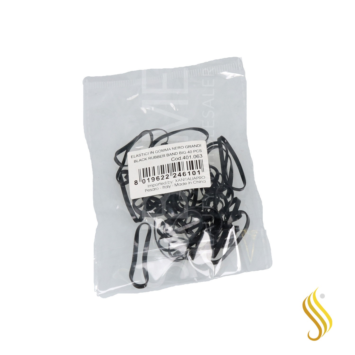 XAN PRO RUBBER BAND BIG BLACK/GDE NEGRO 1X40PCS