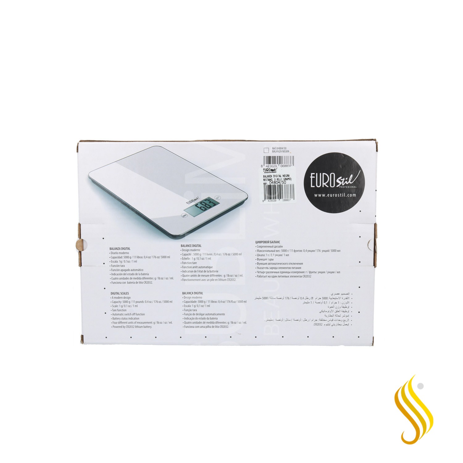 Eurostil Black Digital Balance Rectangular 5KG/1G (04804/50)