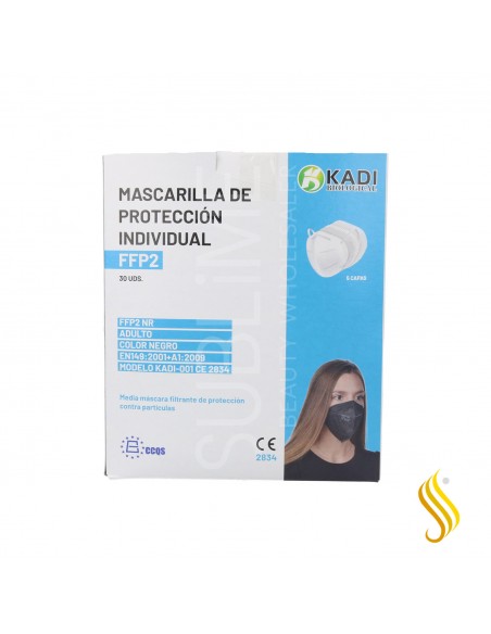 White FFP2 Protection Face Mask 1X30PCS (5 Layers) Black