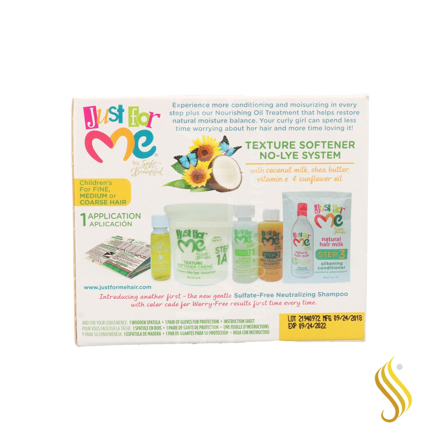 Just For Me Texturizer Kit 1 Aplication (fin+moitié+épais)
