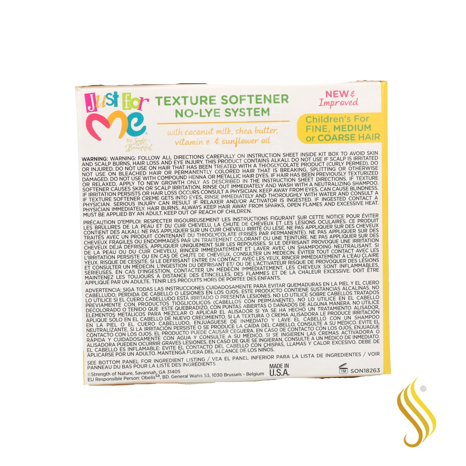 Just For Me Texturizer Kit 1 Aplication (fin+moitié+épais)