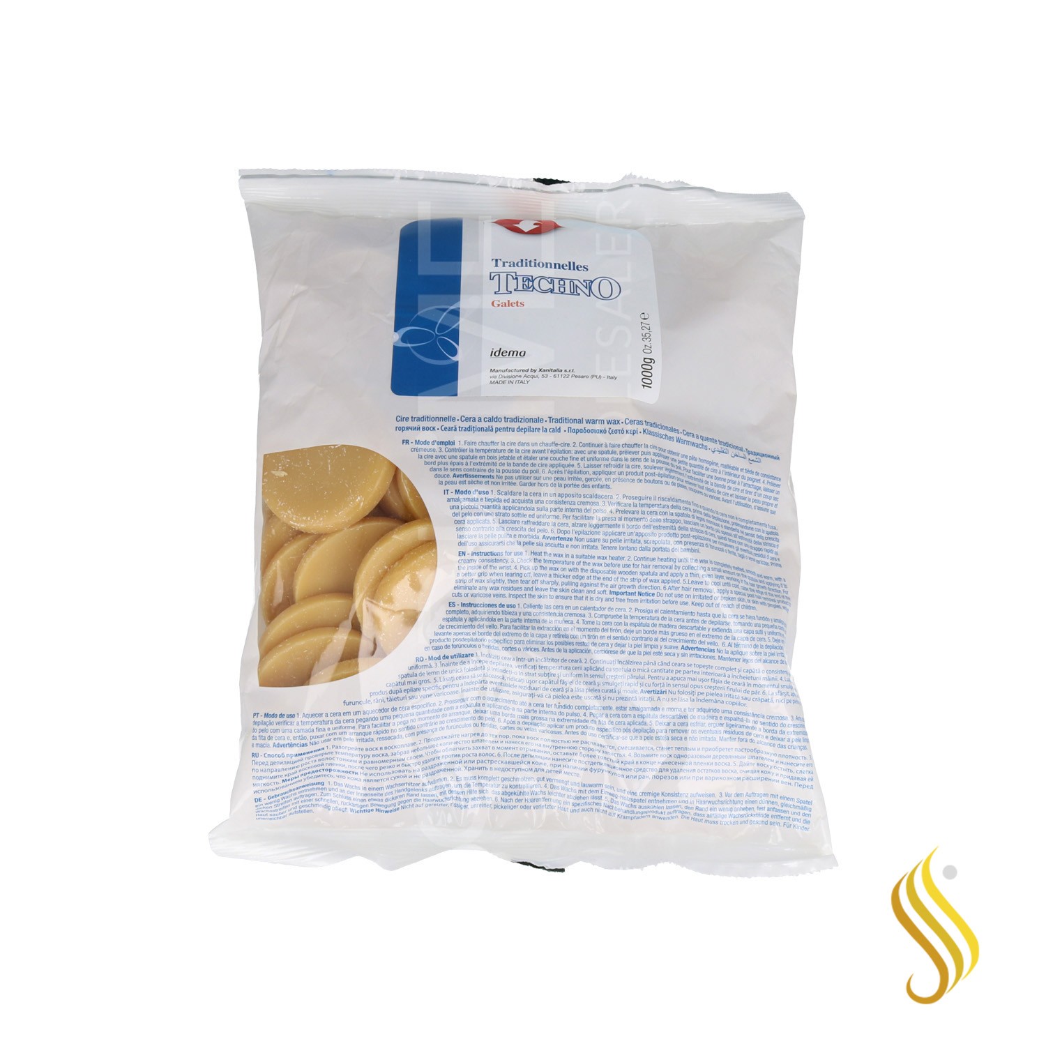 Disques de cire chaude Idema Gialla 1 kg.