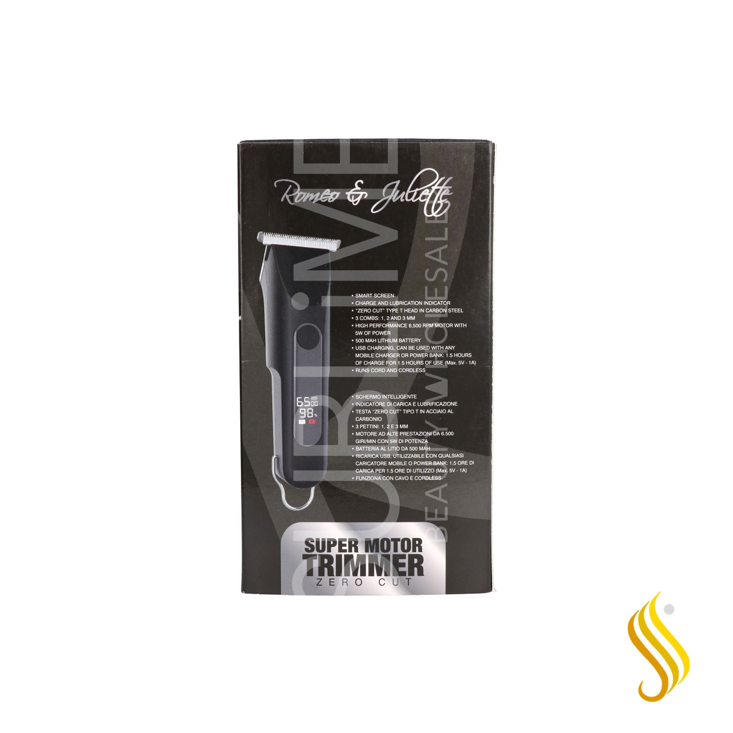 Albi R&J Hair Clipper Super Motor Trimmer Zero Cut Gold