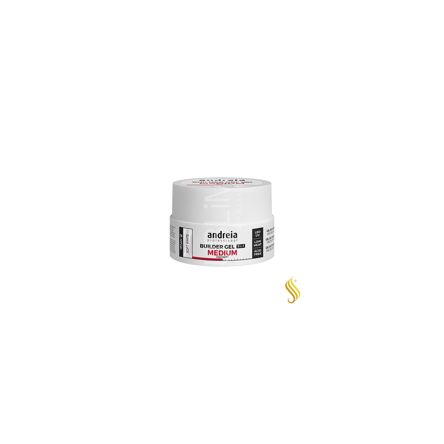 Andreia Professional Builder Gel Medium Viscosity Soft White 22 g