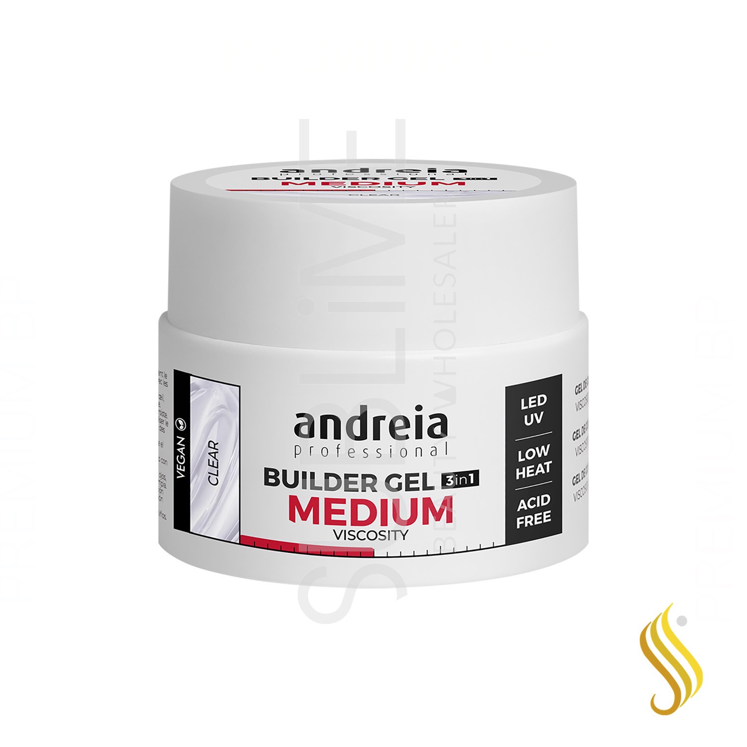 Andreia Professional Builder Gel Medium Viscosity Clear 44 g