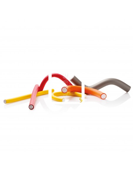 Ferros curling curtos de rolos flexíveis Xanitalia Pro 10 de 18 mm