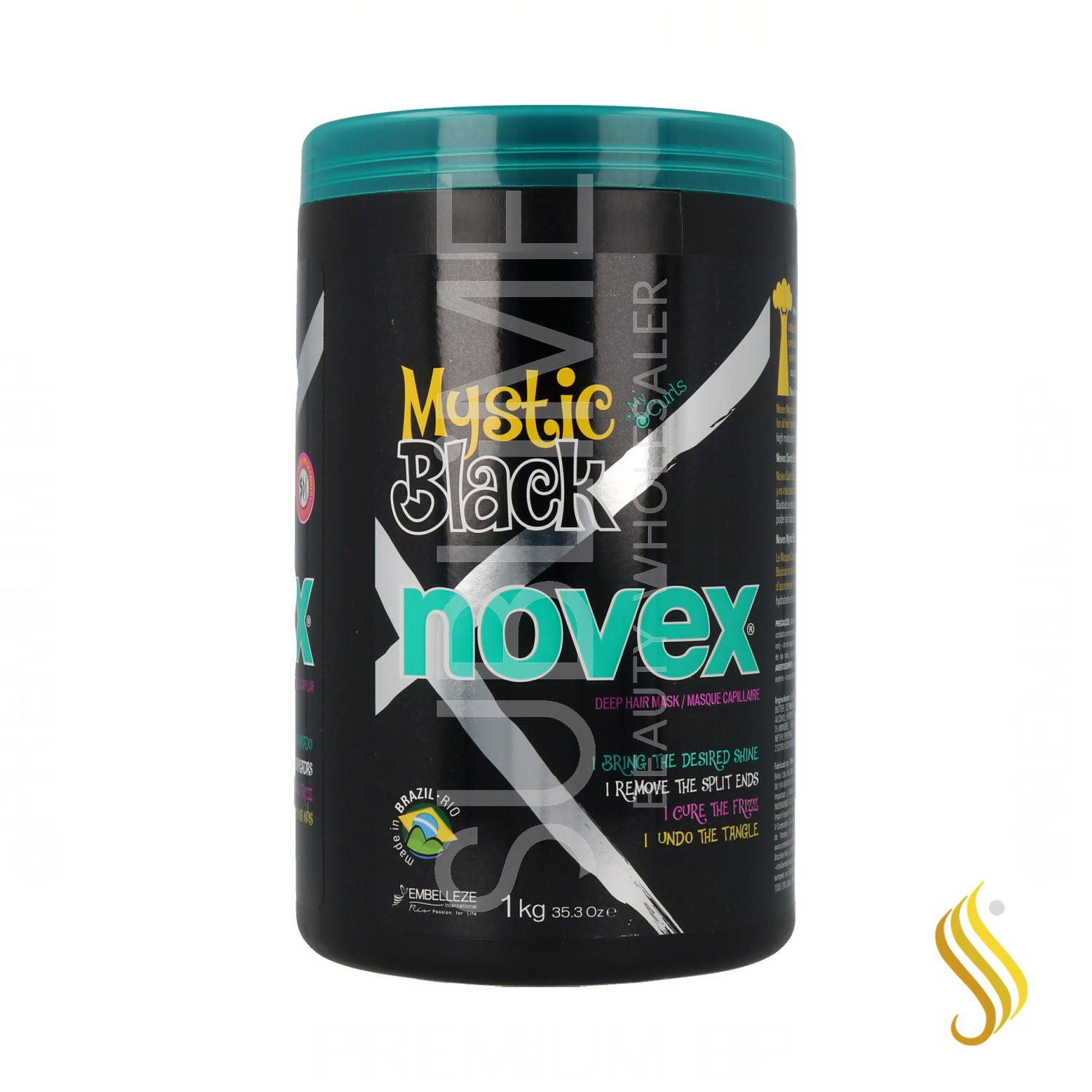 Novex Santo Black Poderoso Máscara 1000 ml (Mystic Black)