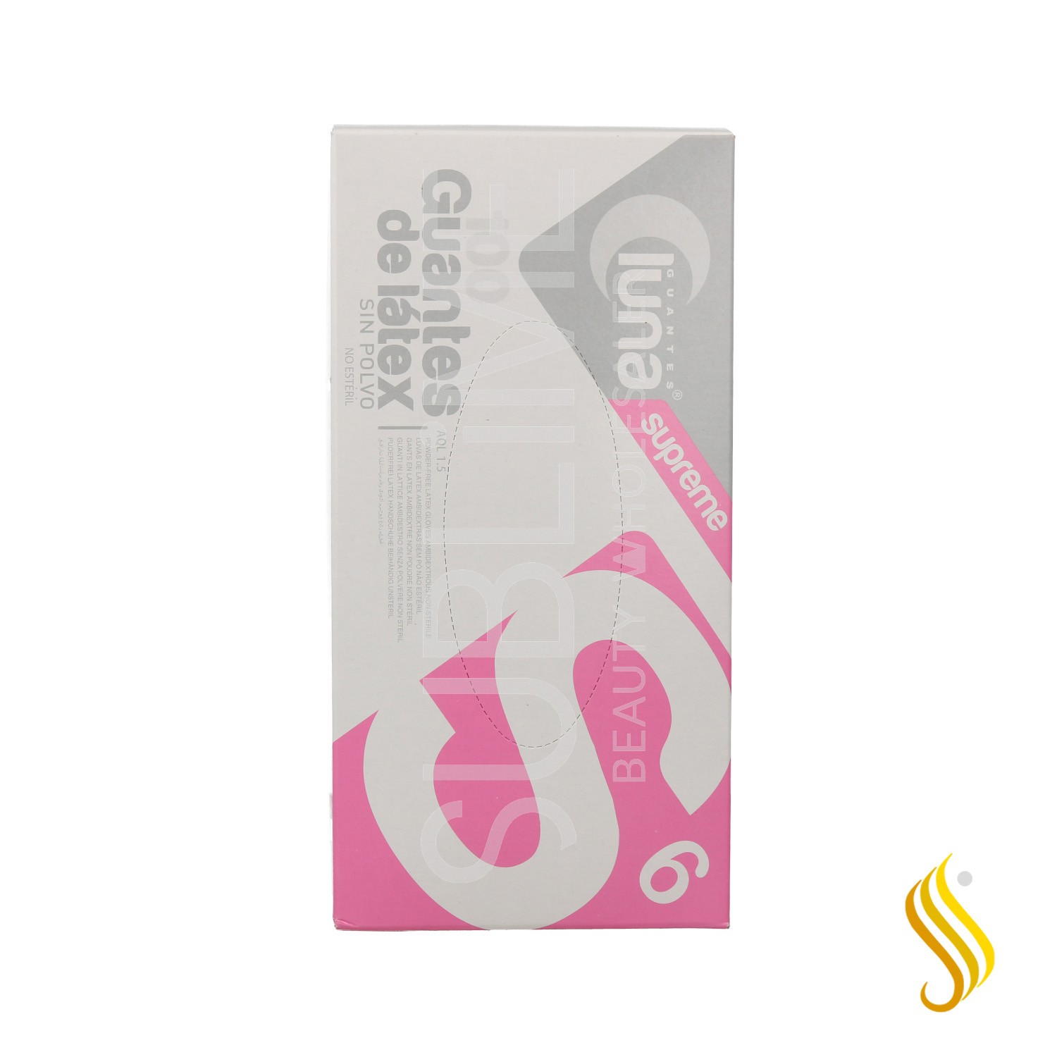 Gants Omare Luna Latex Blanc Sans Poudre Taille S 100 unités