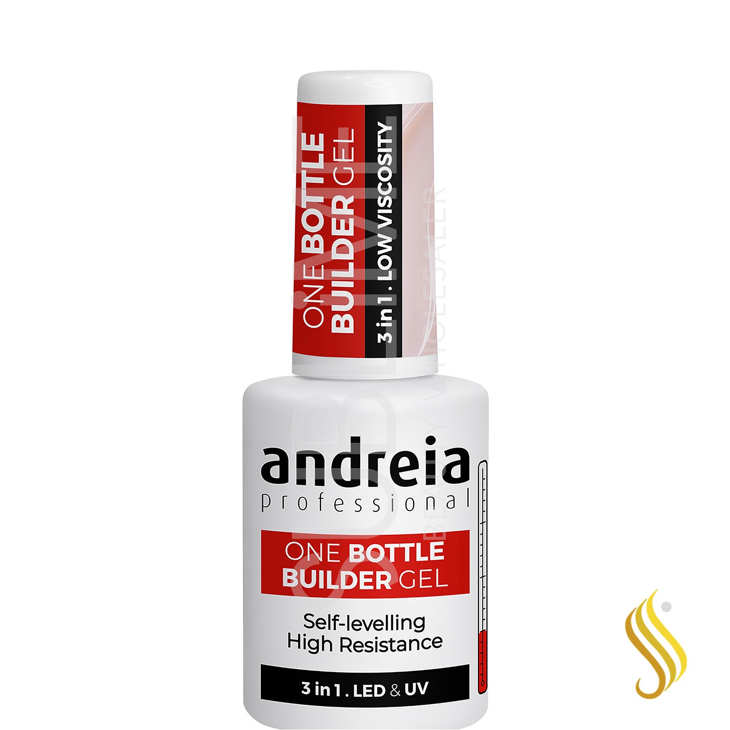 Andreia Professional One Bottle Builder Gel Construction Gel 3 in 1 Low Viscosity Cover Nude 14 ml