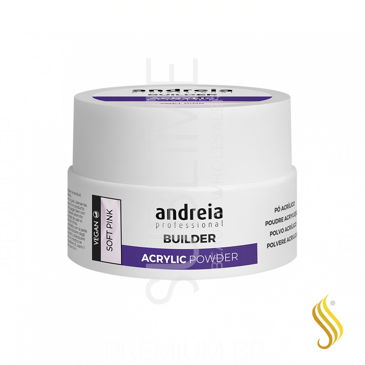 Andreia Professional Builder Poudre Acrylique Poudre Acrylique Rose Doux 20 g