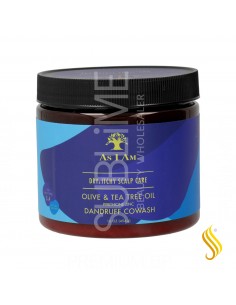 As I Am Dry & Itchy Scalp Care Huile d'olive et d'arbre à thé Cowash antipelliculaire 454 g