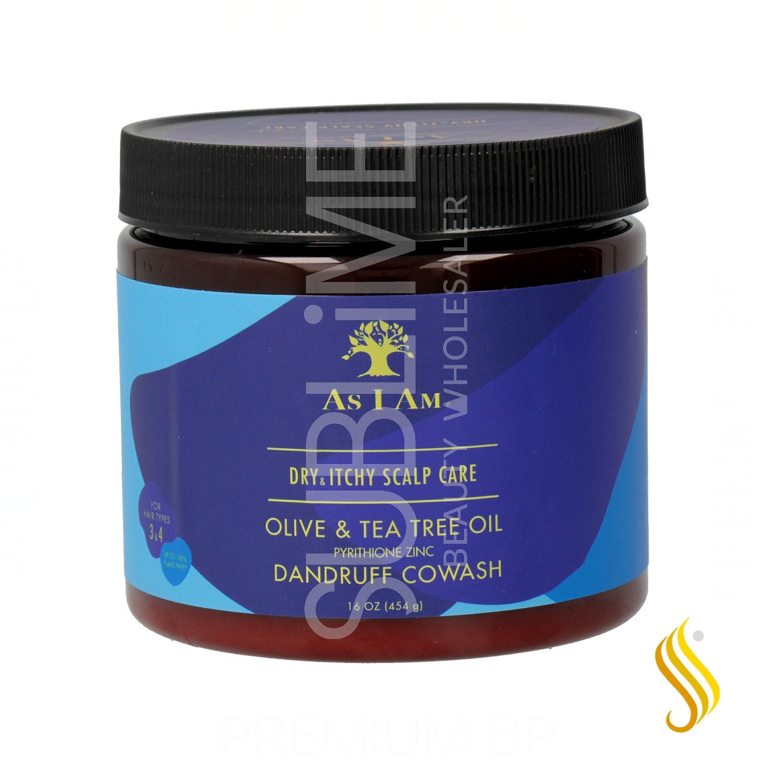 As I Am Dry & Itchy Scalp Care Huile d'olive et d'arbre à thé Cowash antipelliculaire 454 g