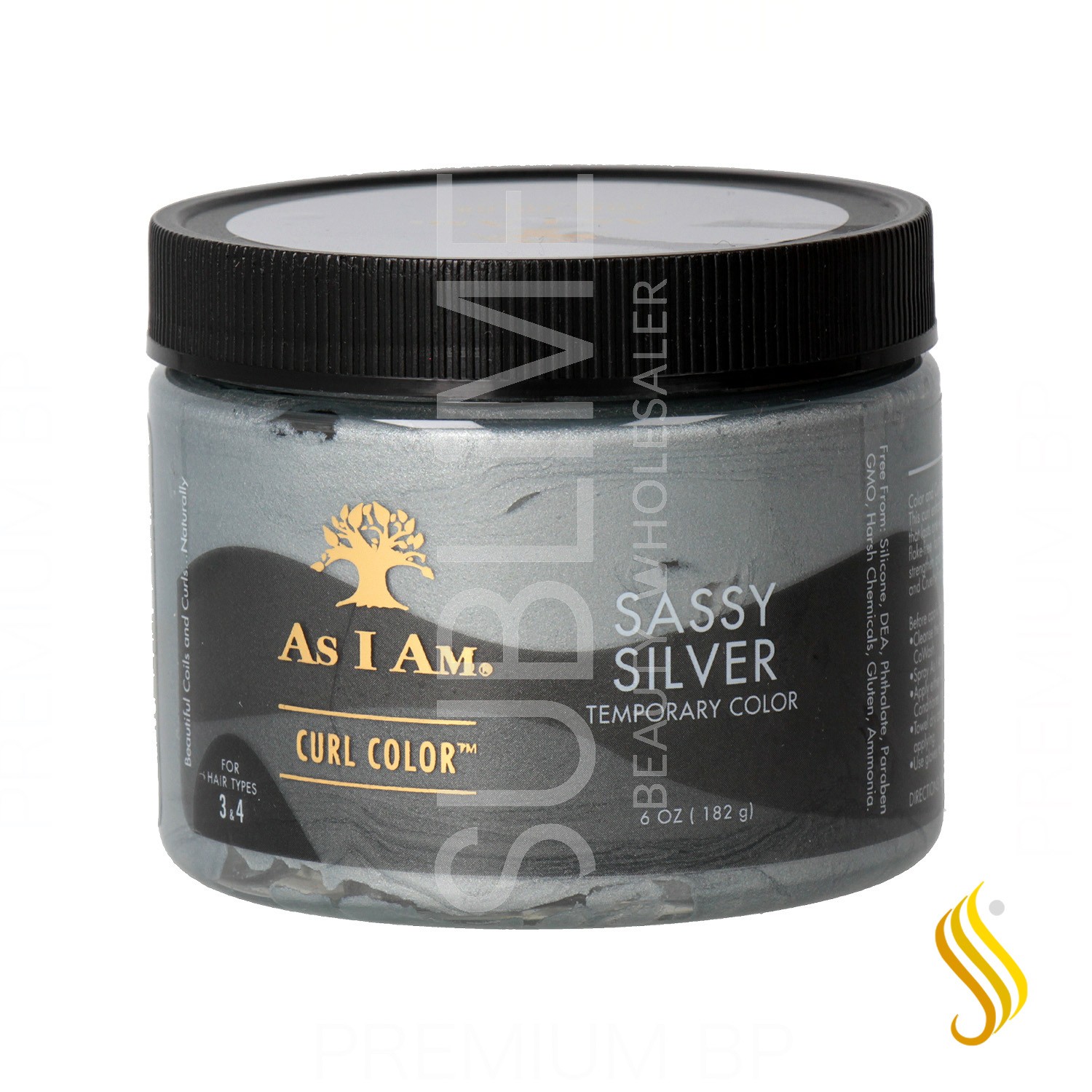 As I Am Curl Color Teinture de Couleur Temporaire Sassy Silver 182 g