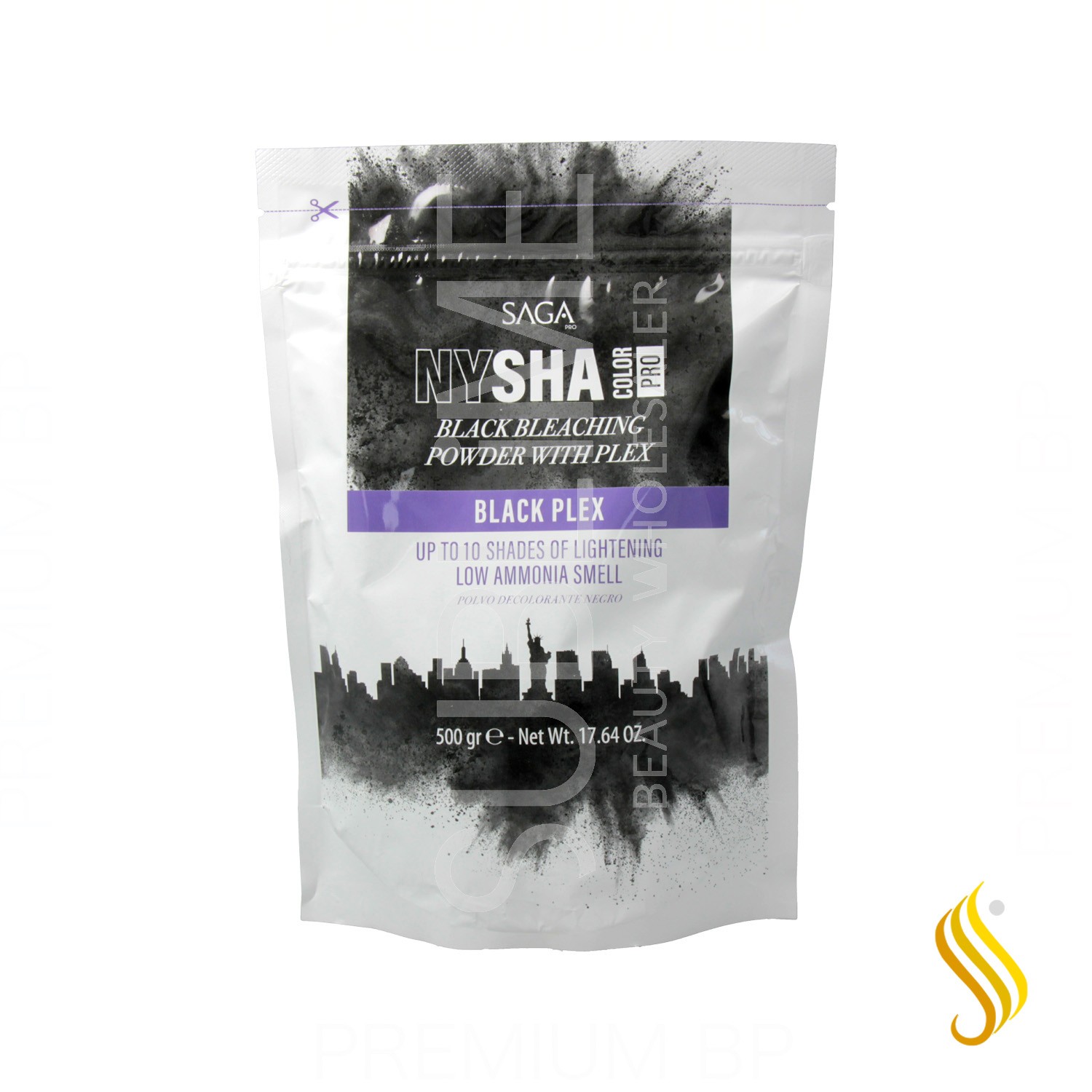 Saga Nysha Color Pro Bleaching Powder Black Plex 500 g