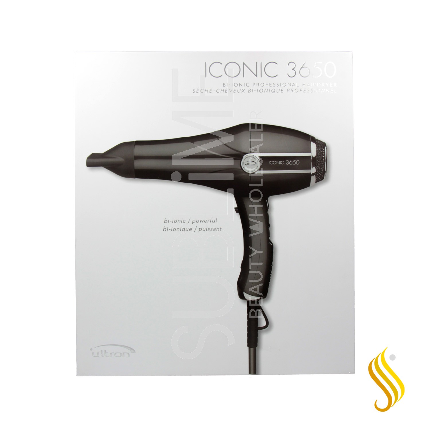 Sèche-cheveux Sinelco Ultron Iconic 3650 Noir