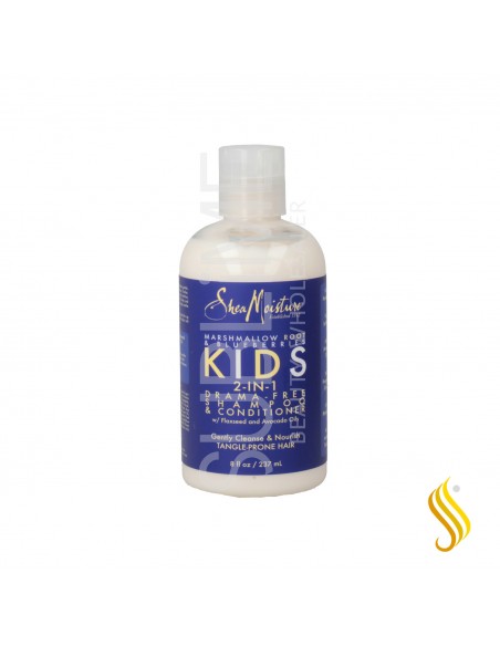 Shea Moisture Marshmallow Root & Blueberries Kids 2-In-1 Drama-Free Champú & Acondicionador 237 ml