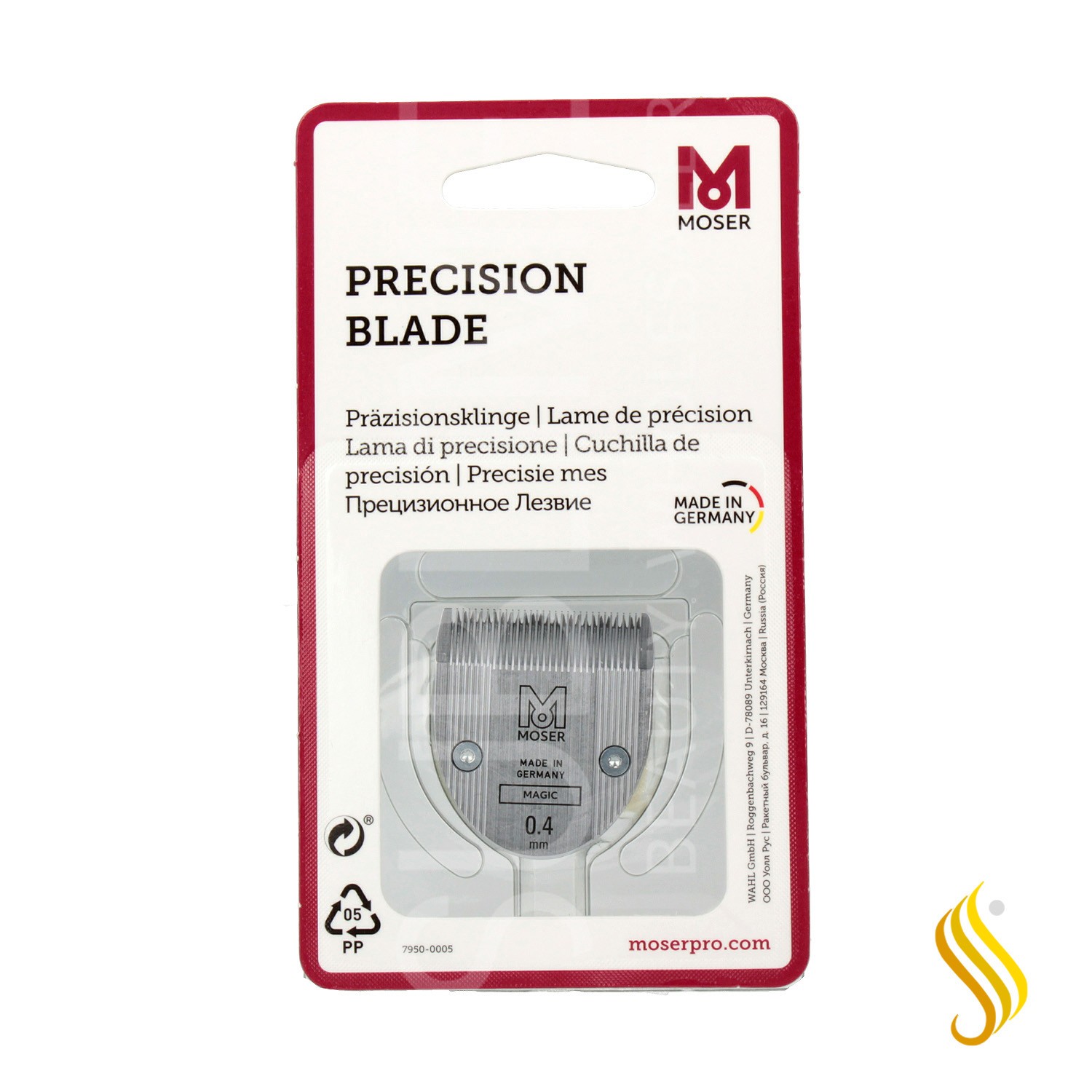 Moser Pro Cuchilla De Precisión Magic 0.4 mm