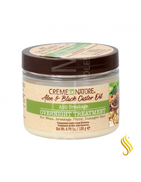 Creme Of Nature Aloe Black Castor Oil  Anti -Breakage Tratamiento 135 gr