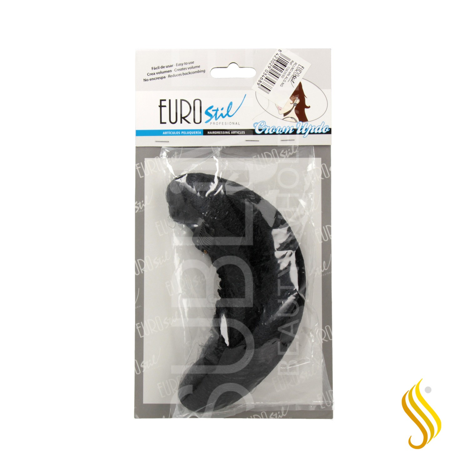 Eurostil Fourré Gros Chignon Noir Allongé