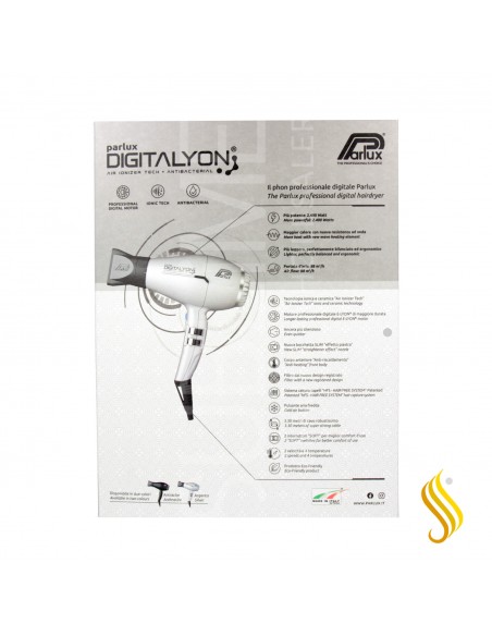 Parlux secador de cabelo digital prata